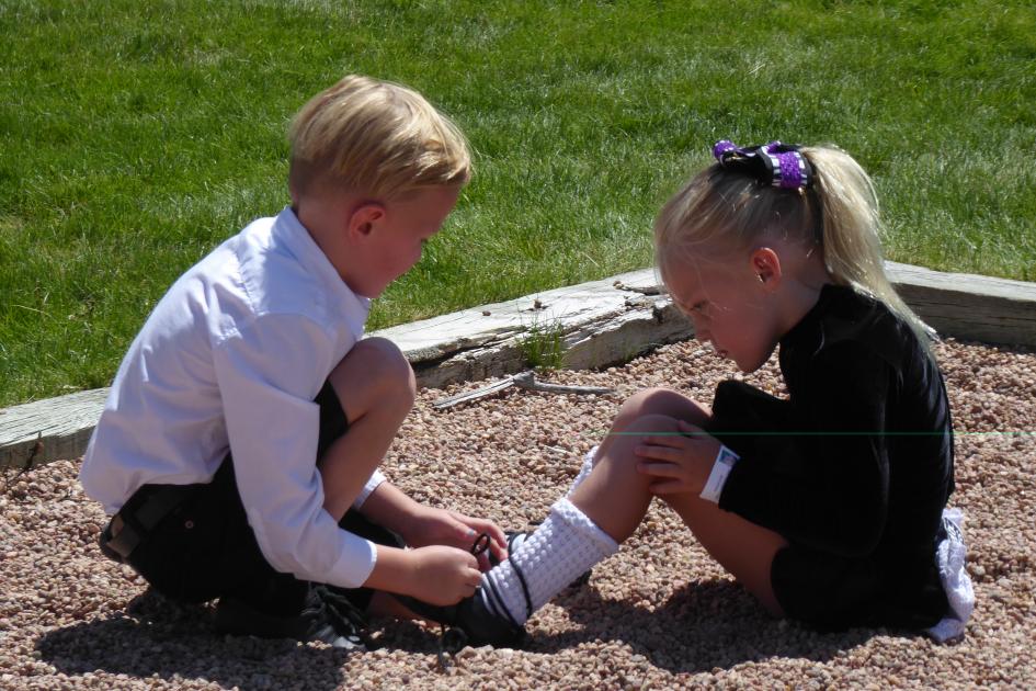 Getting ready to dance